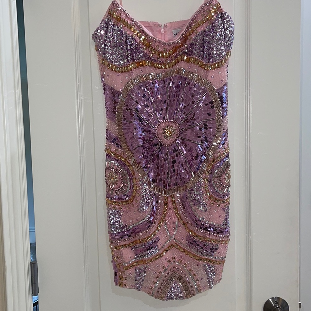 Pink sequin dress